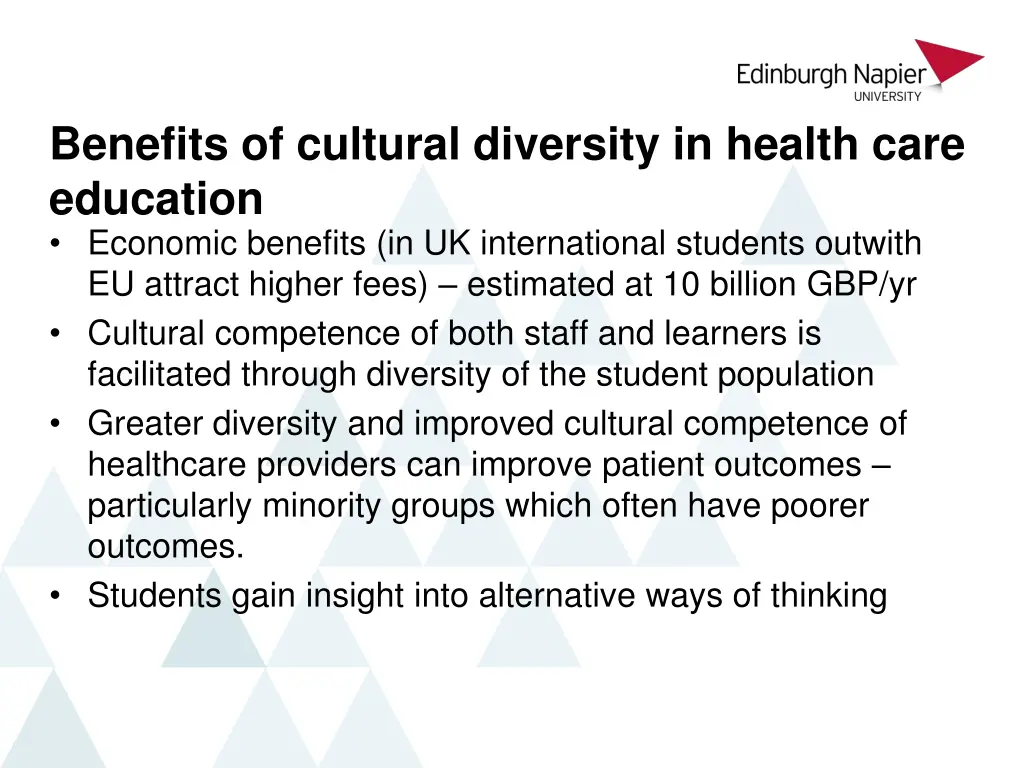benefits of cultural diversity in health care