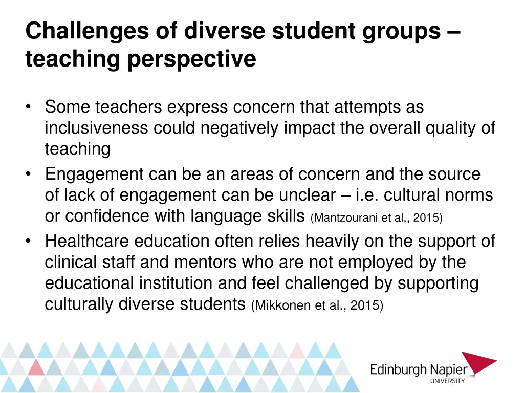 challenges of diverse student groups teaching