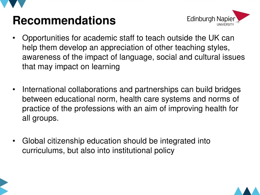 recommendations