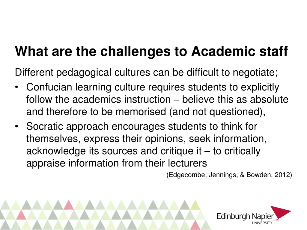 what are the challenges to academic staff