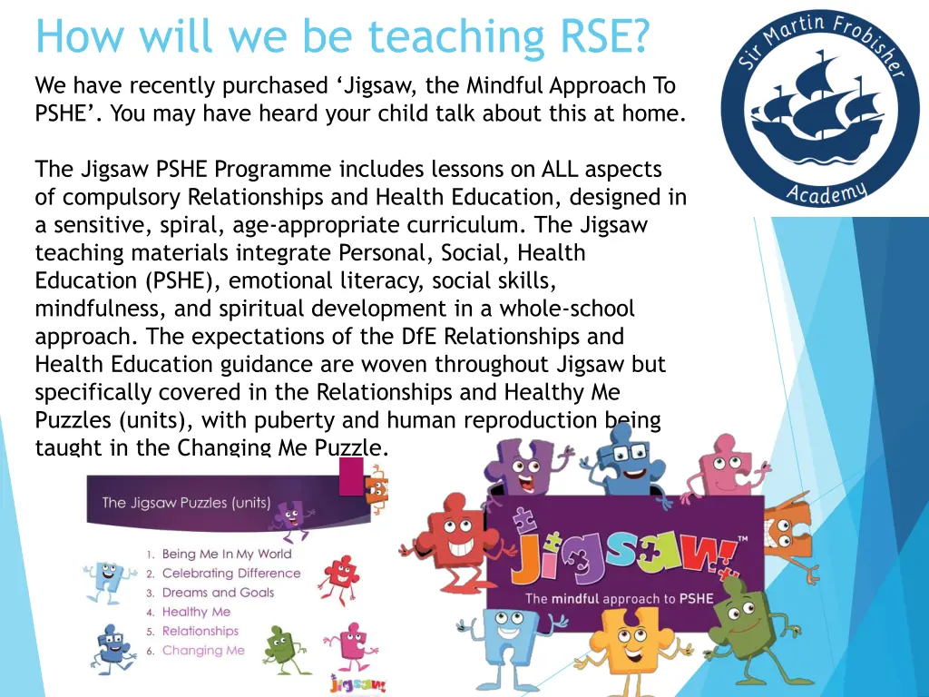 how will we be teaching rse we have recently