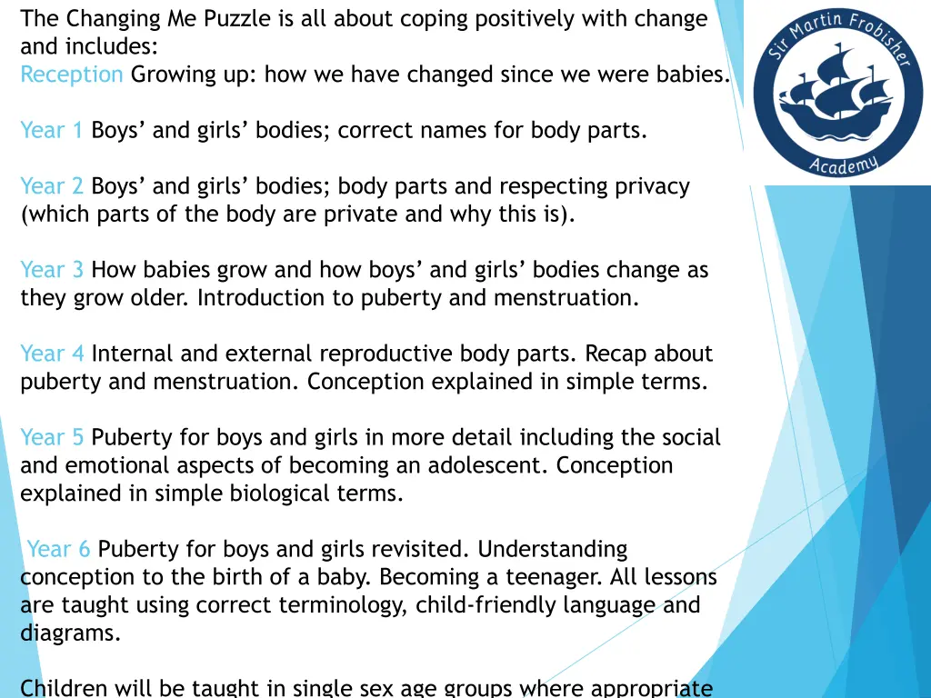the changing me puzzle is all about coping