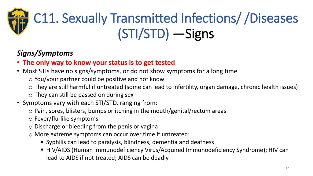 c11 sexually transmitted infections diseases