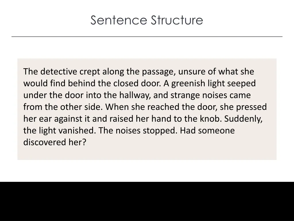 sentence structure 1