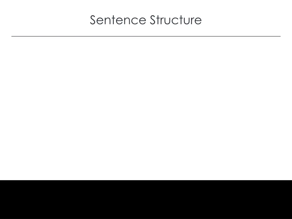 sentence structure