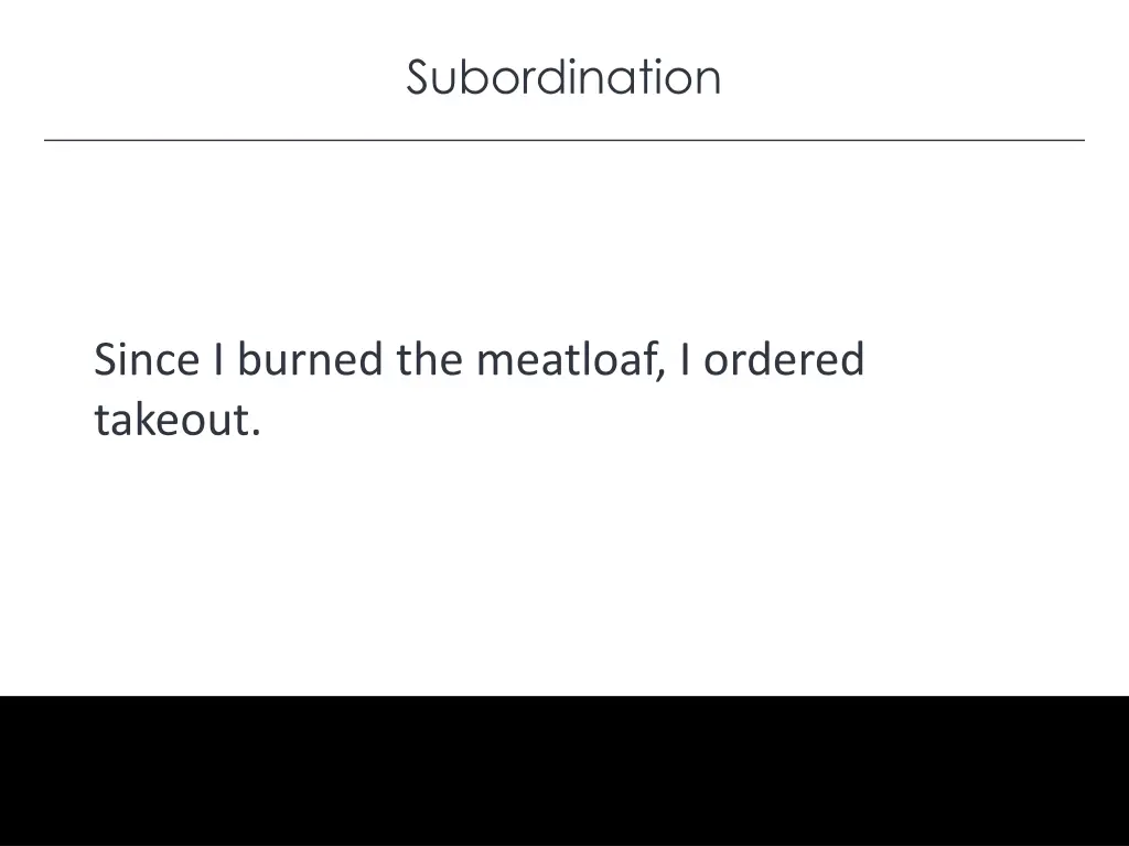 subordination 1