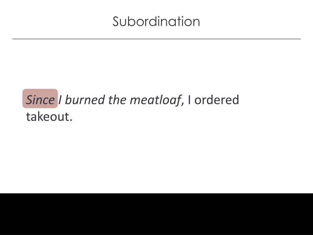 subordination 2