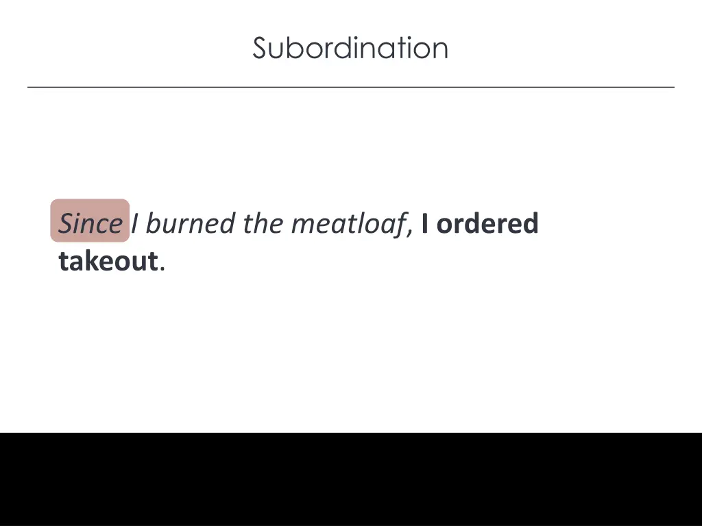 subordination 3