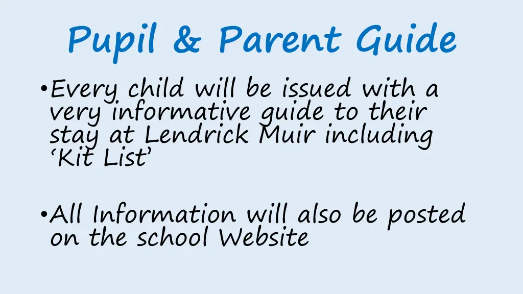 pupil parent guide every child will be issued