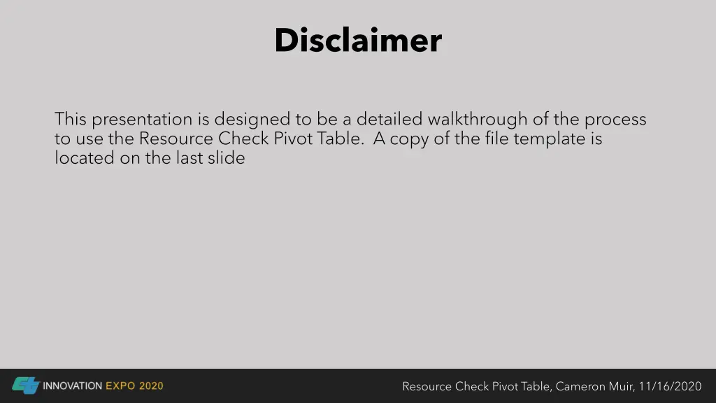 disclaimer