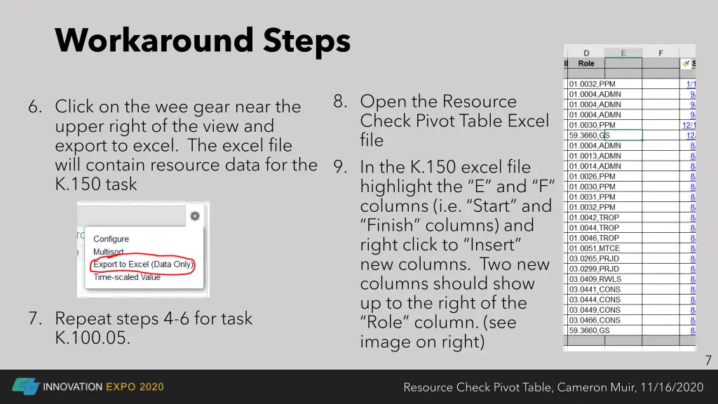 workaround steps 1