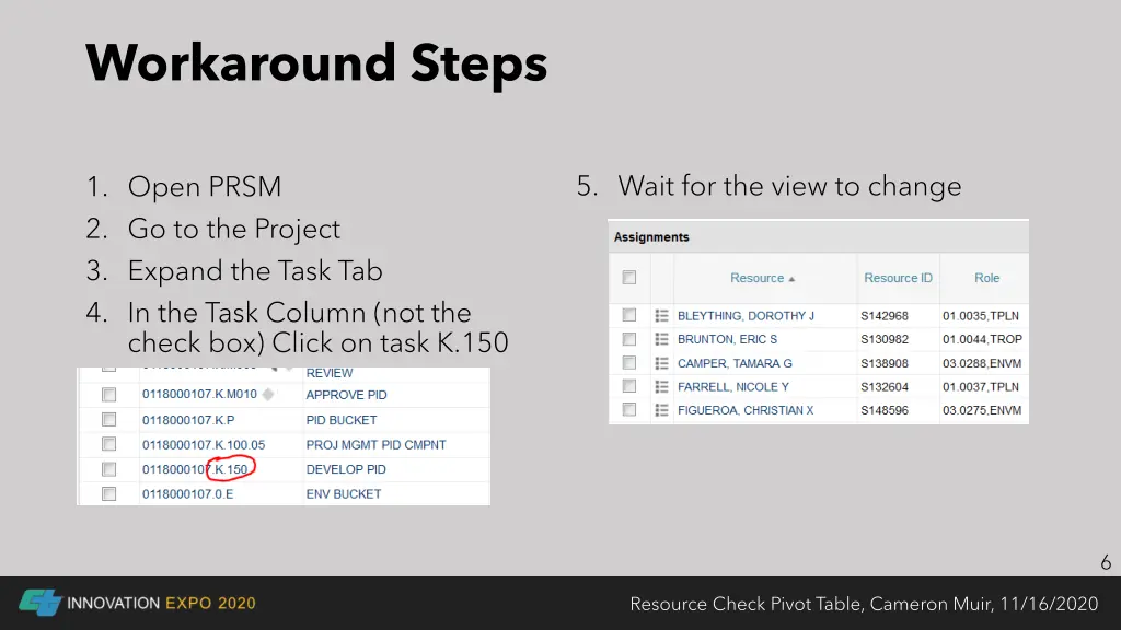 workaround steps