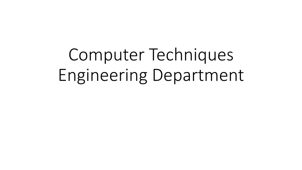 computer techniques engineering department