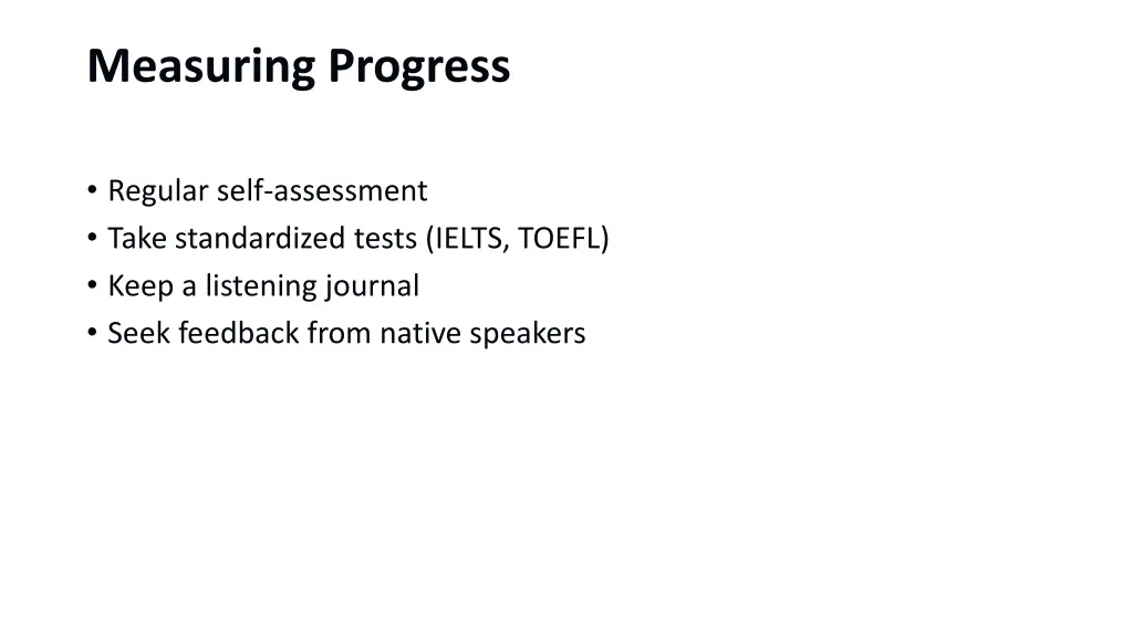 measuring progress