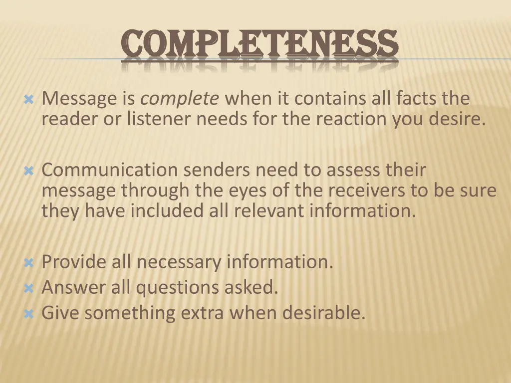 completeness completeness