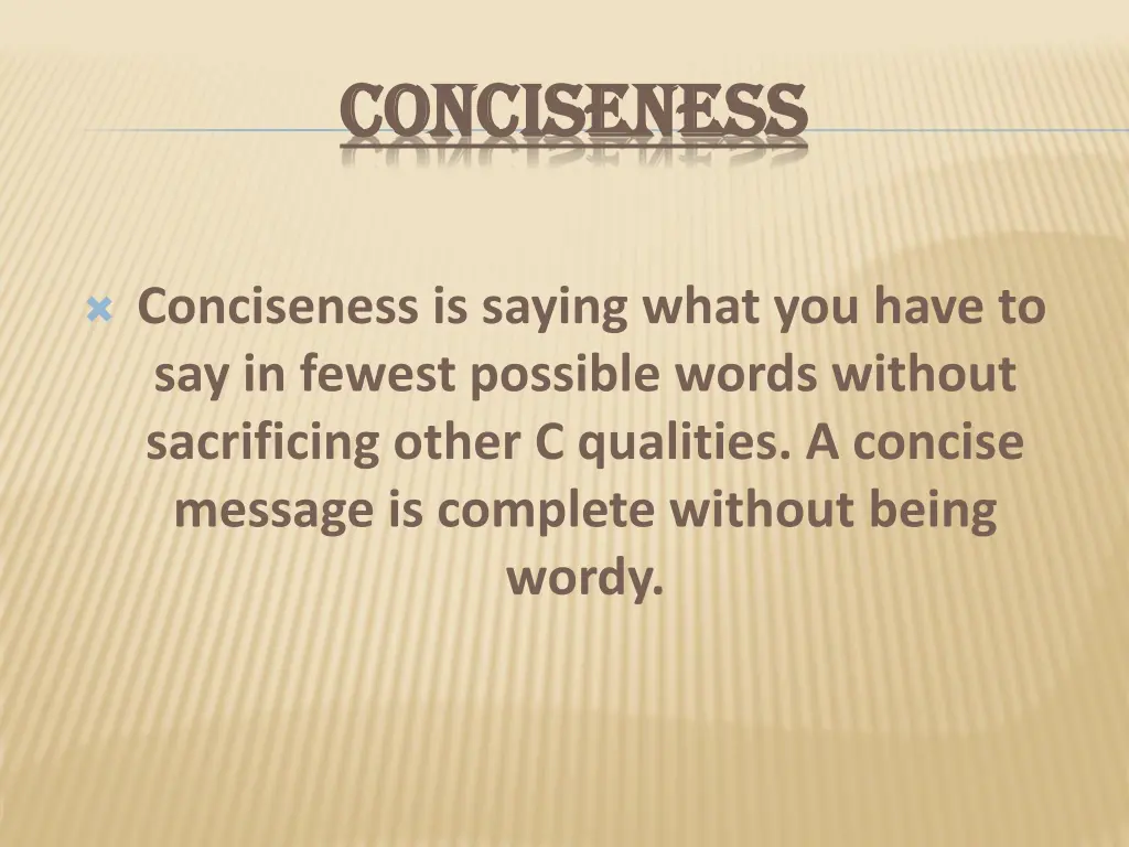 conciseness conciseness
