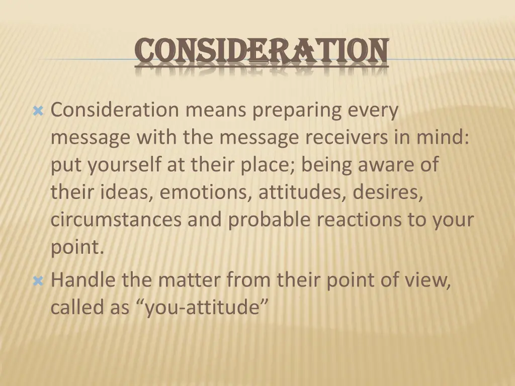 consideration consideration