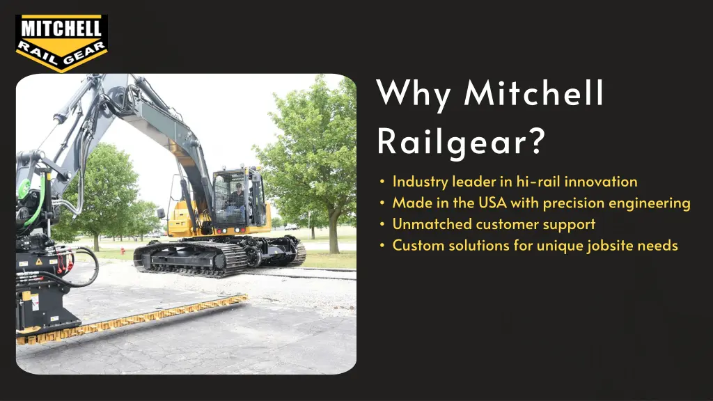 why mitchell railgear industry leader in hi rail