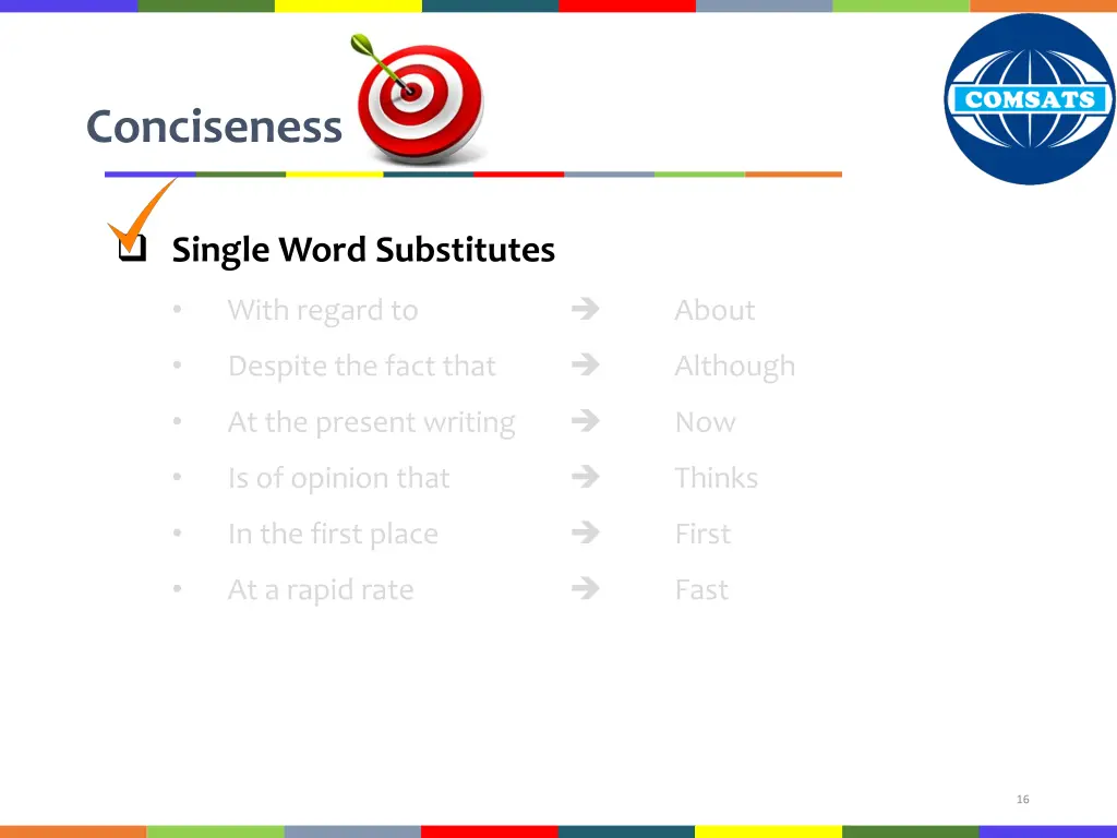 conciseness 3