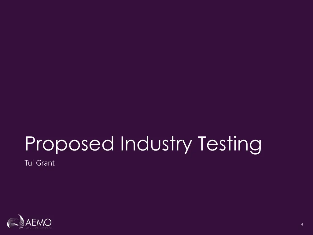 proposed industry testing tui grant