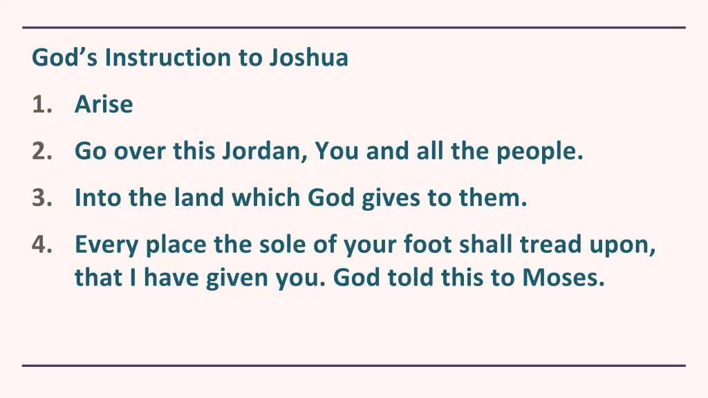 god s instruction to joshua 1