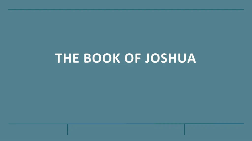 the book of joshua