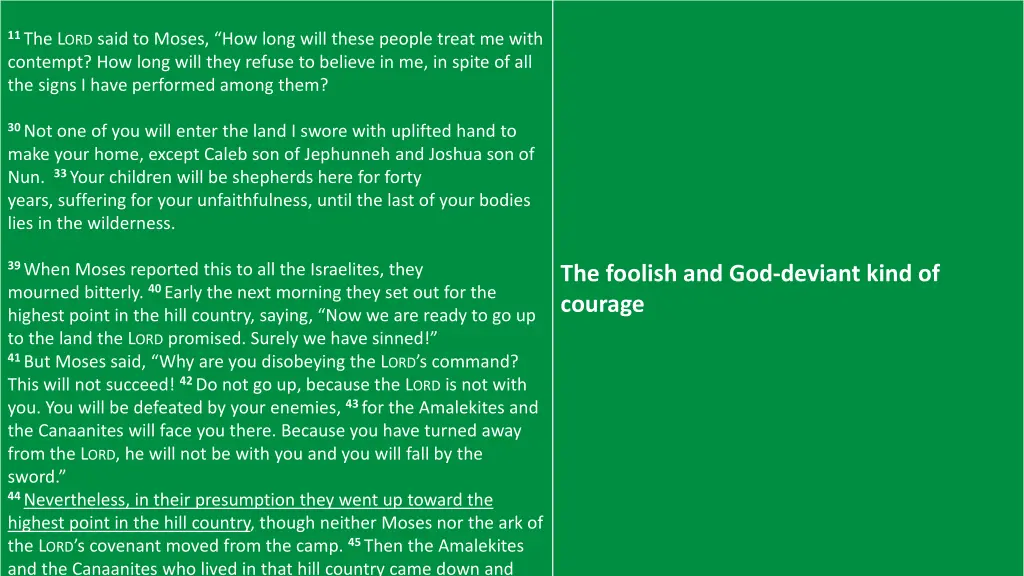 11 the l ord said to moses how long will these