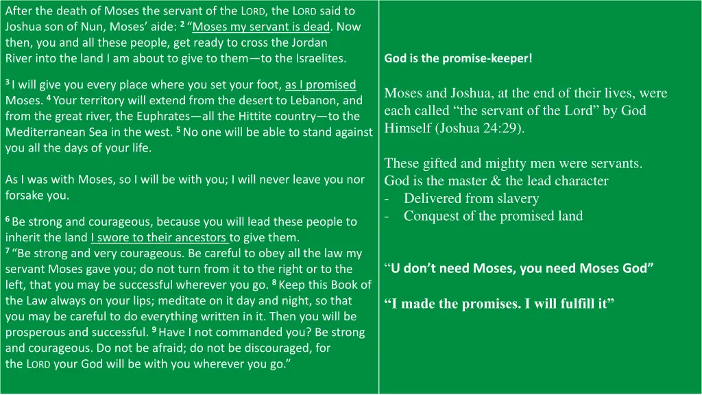 after the death of moses the servant 1