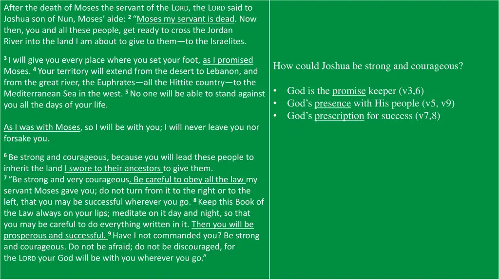 after the death of moses the servant