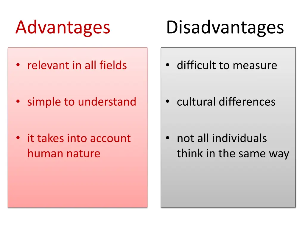 advantages