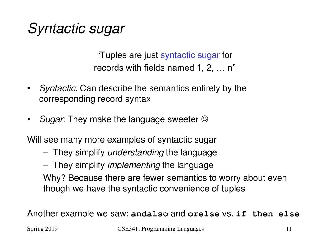 syntactic sugar