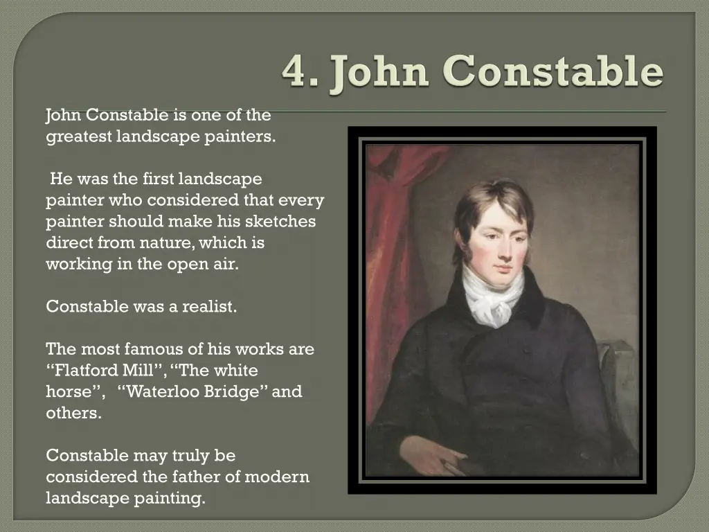 john constable is one of the greatest landscape