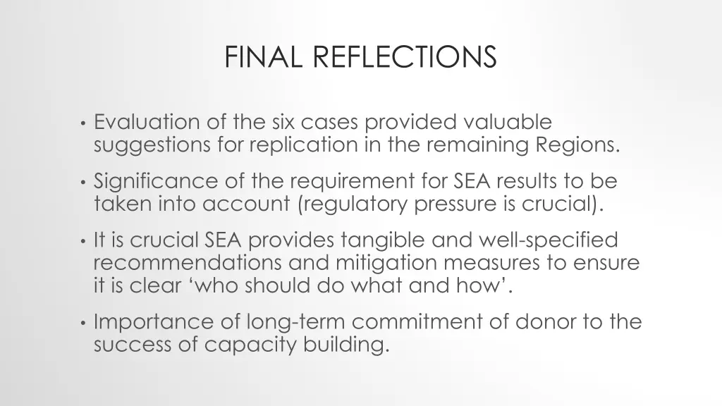 final reflections
