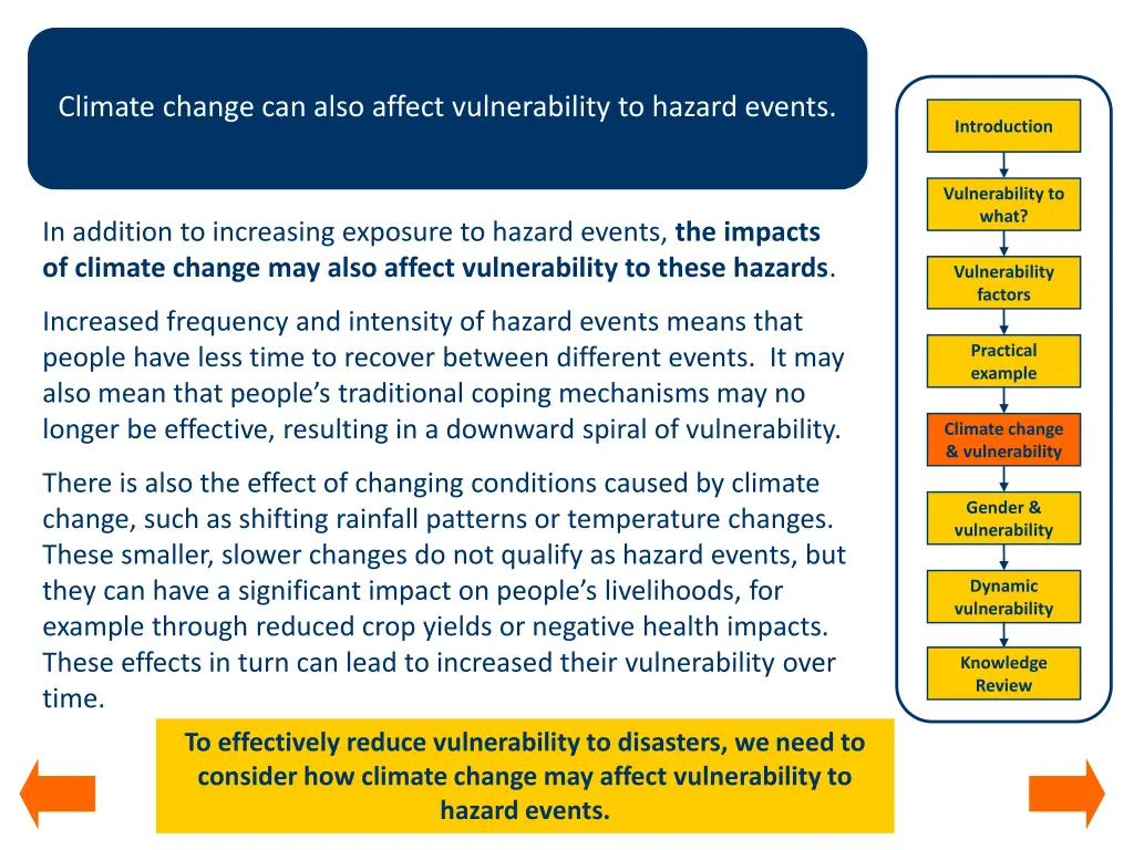 climate change can also affect vulnerability