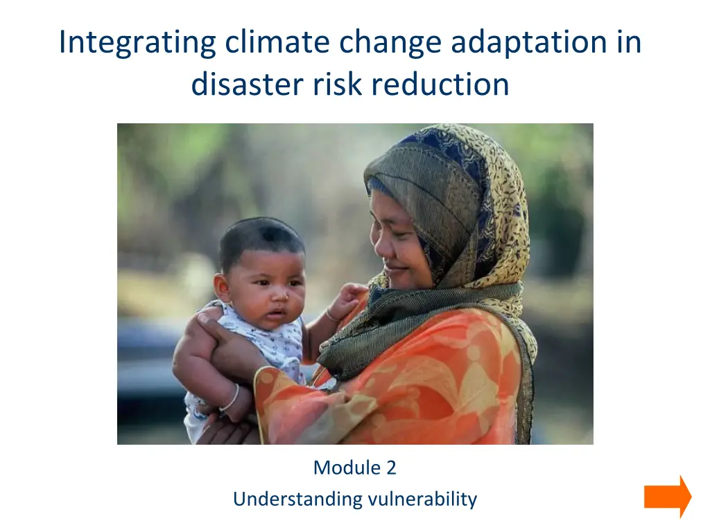 integrating climate change adaptation in disaster
