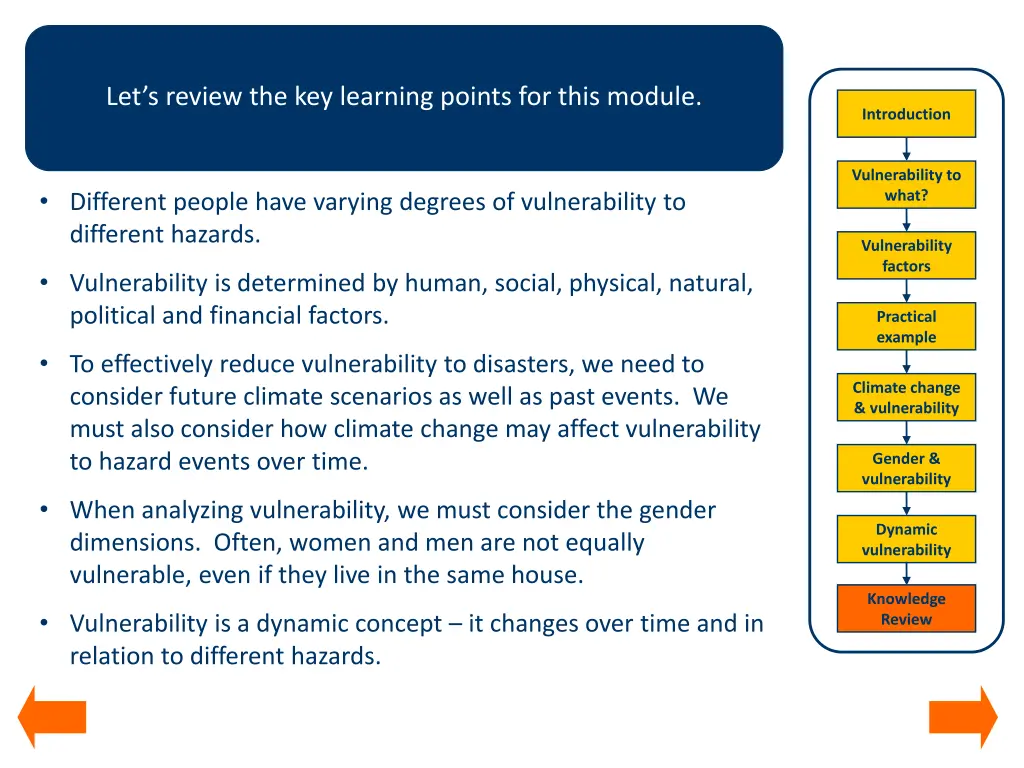 let s review the key learning points for this