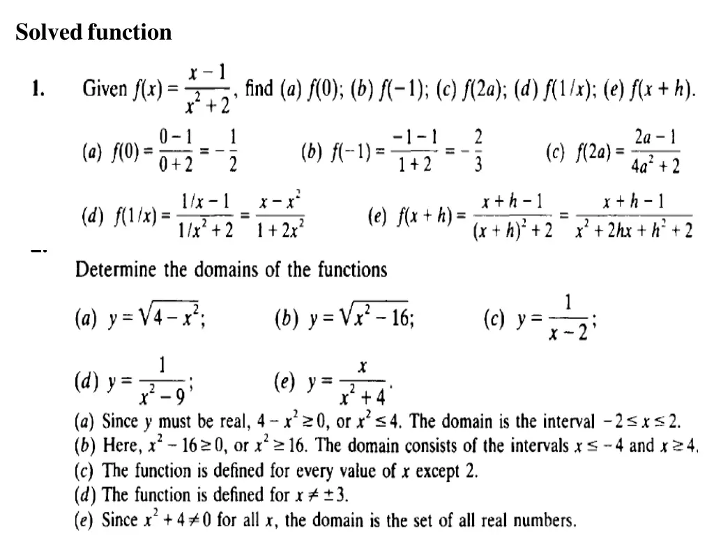 solvedfunction