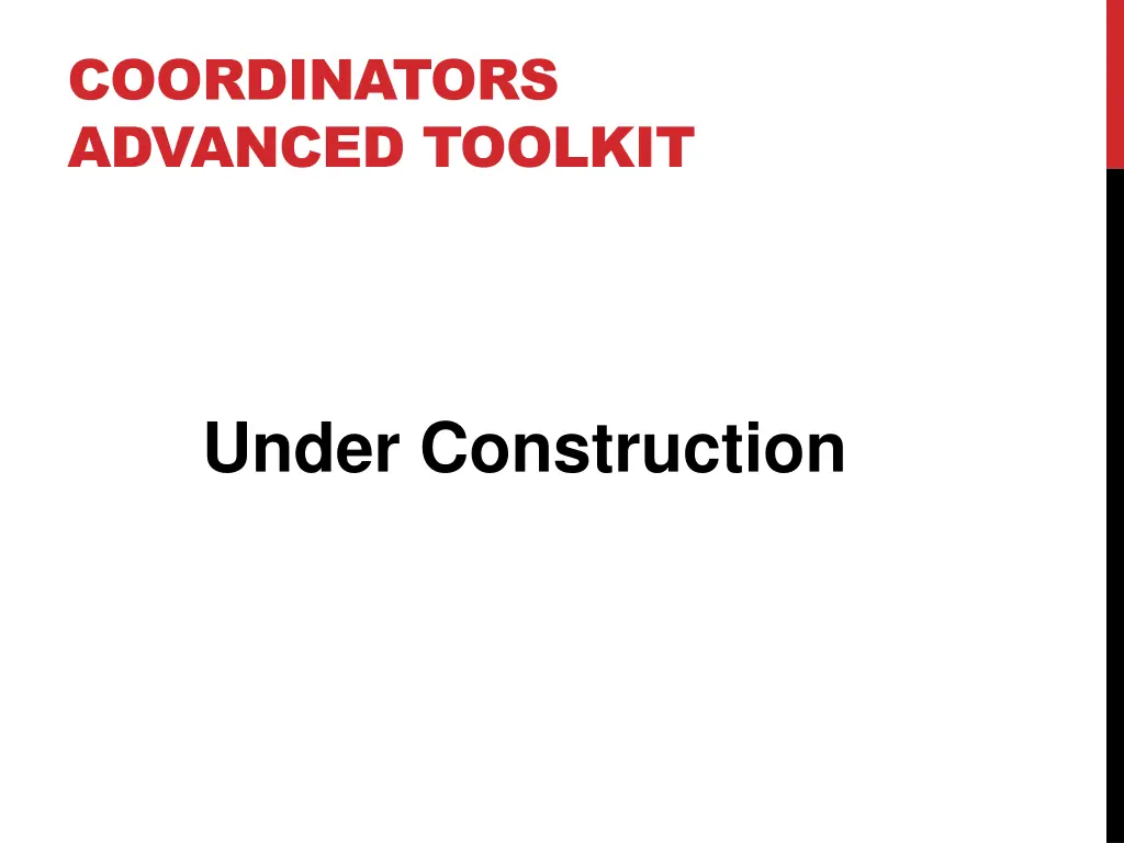 coordinators advanced toolkit