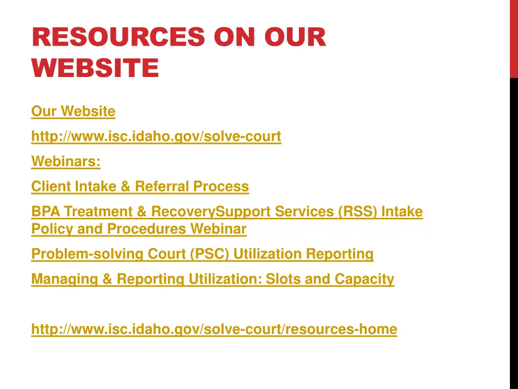 resources on our website