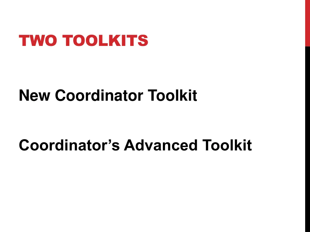 two toolkits