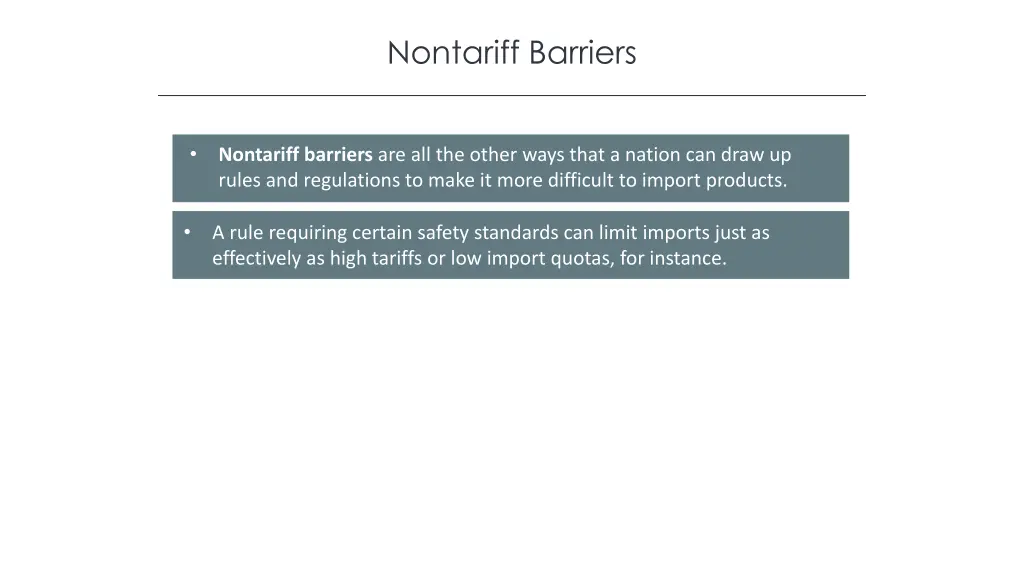 nontariff barriers