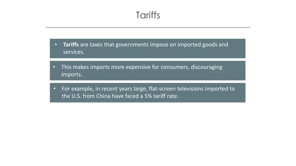 tariffs