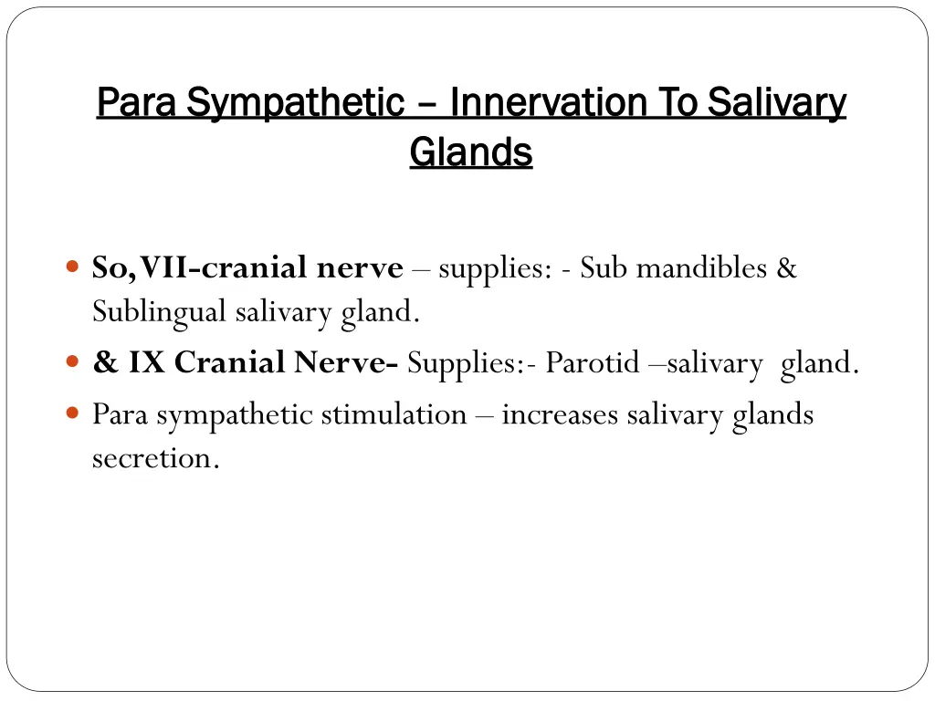 para sympathetic para sympathetic innervation