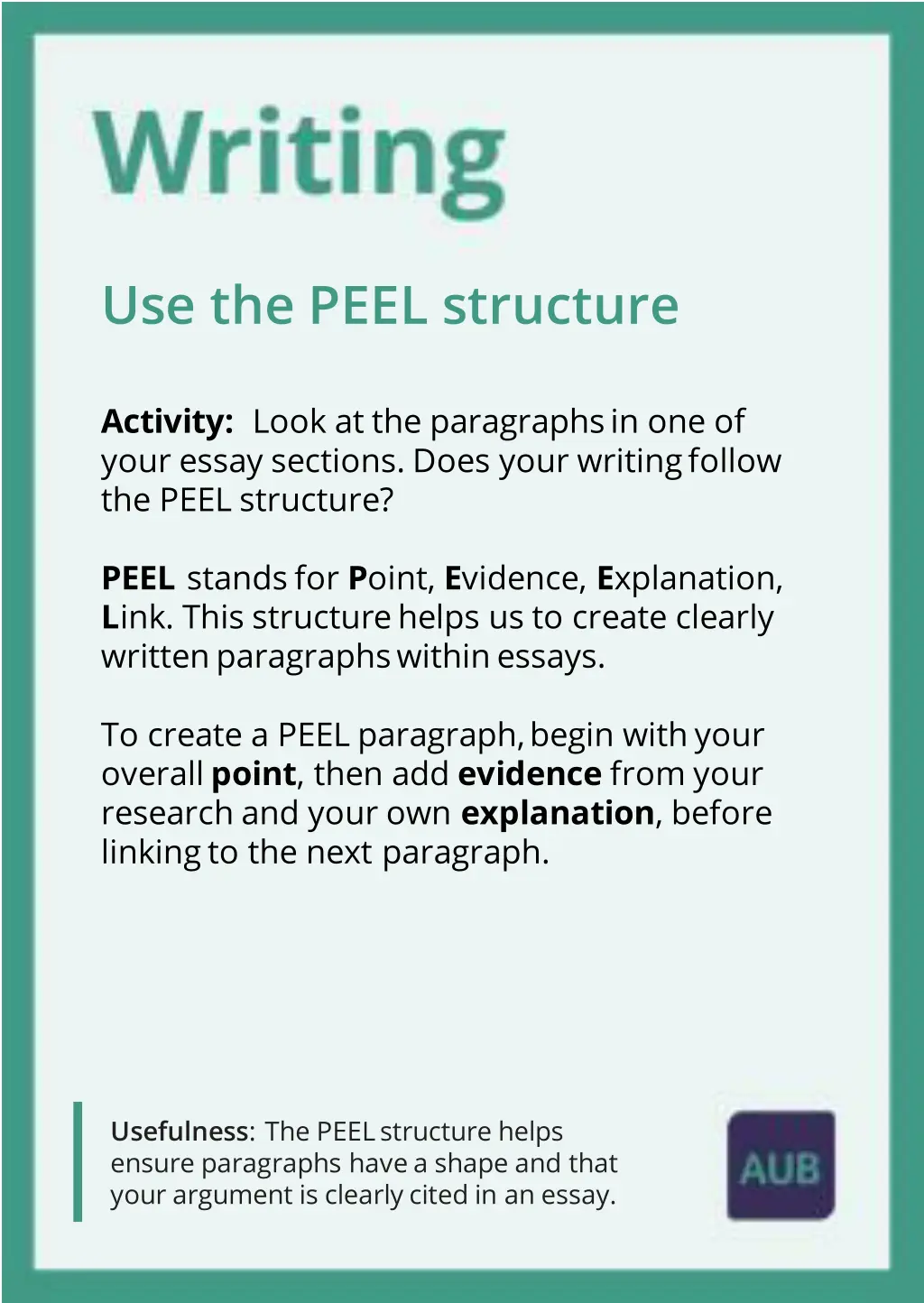 use the peel structure