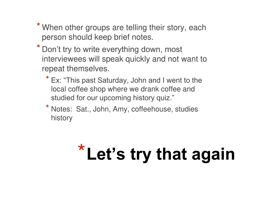 when other groups are telling their story each