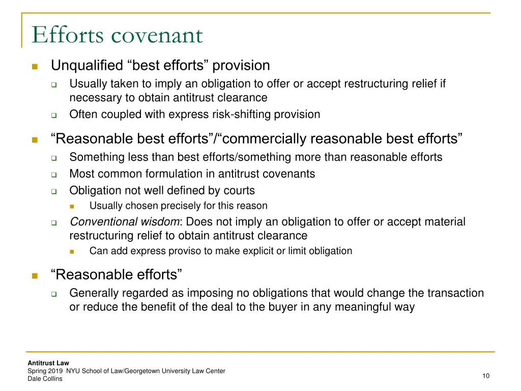 efforts covenant 1