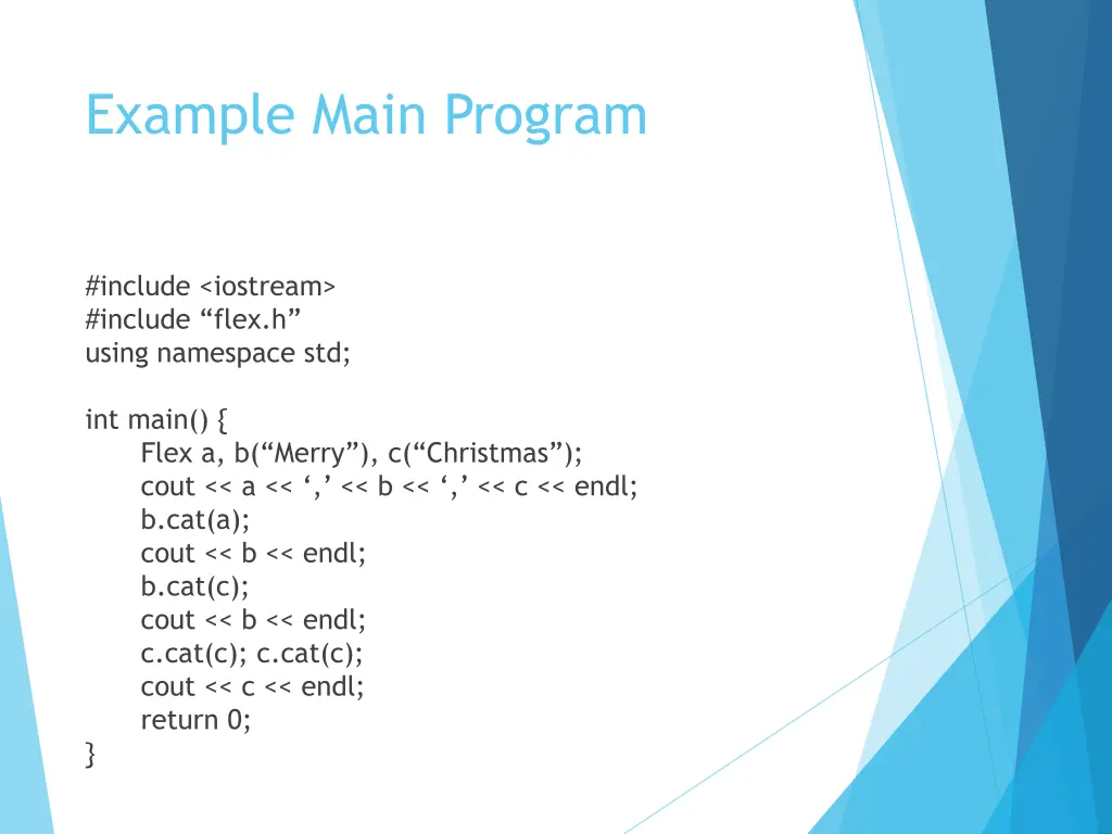 example main program