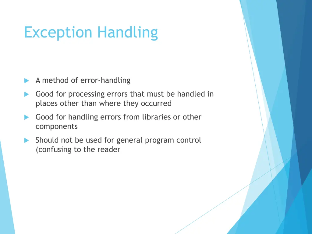 exception handling