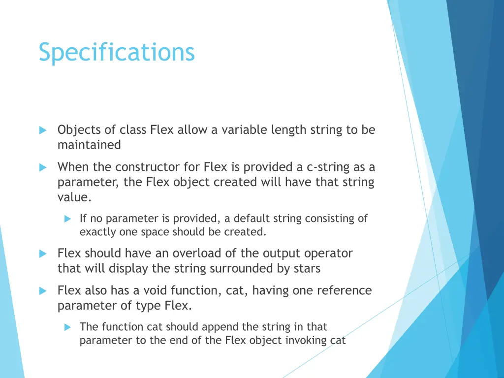 specifications