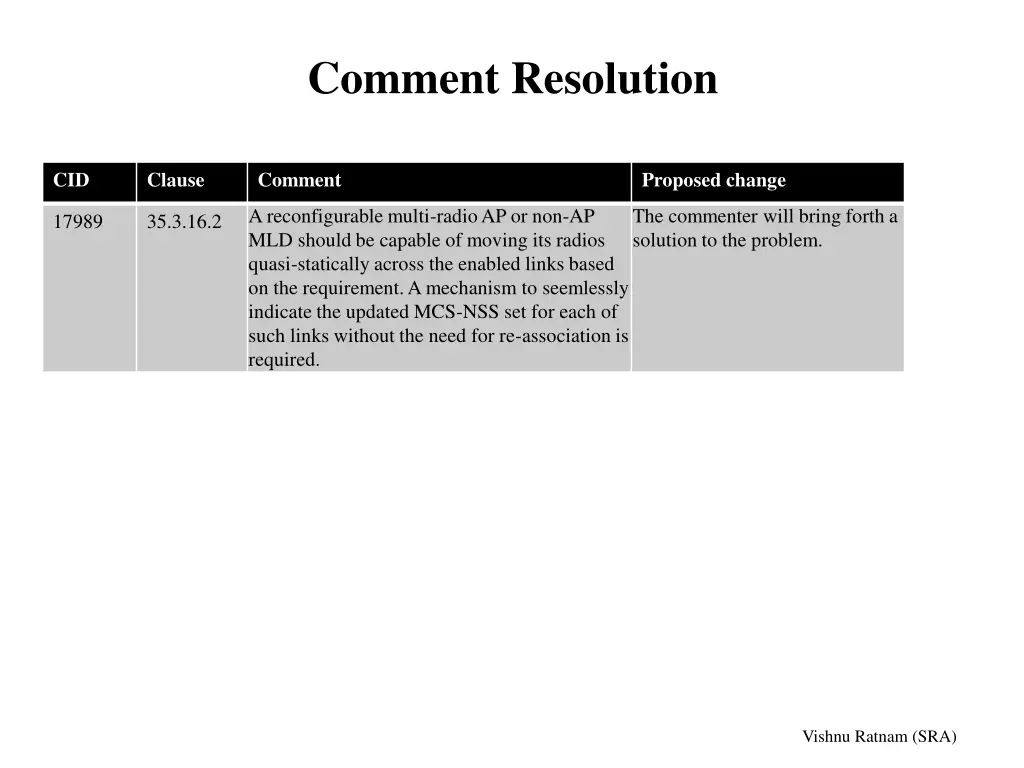 comment resolution